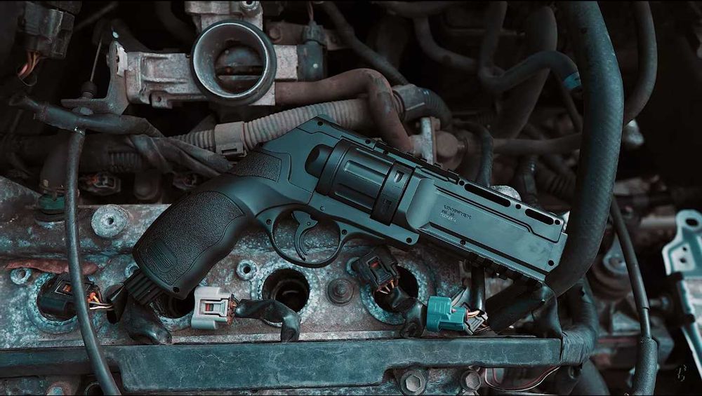 Pistol Airsoft Auto-Aparare/Paza/Protectie Cu Bile de CAUCIUC 20J