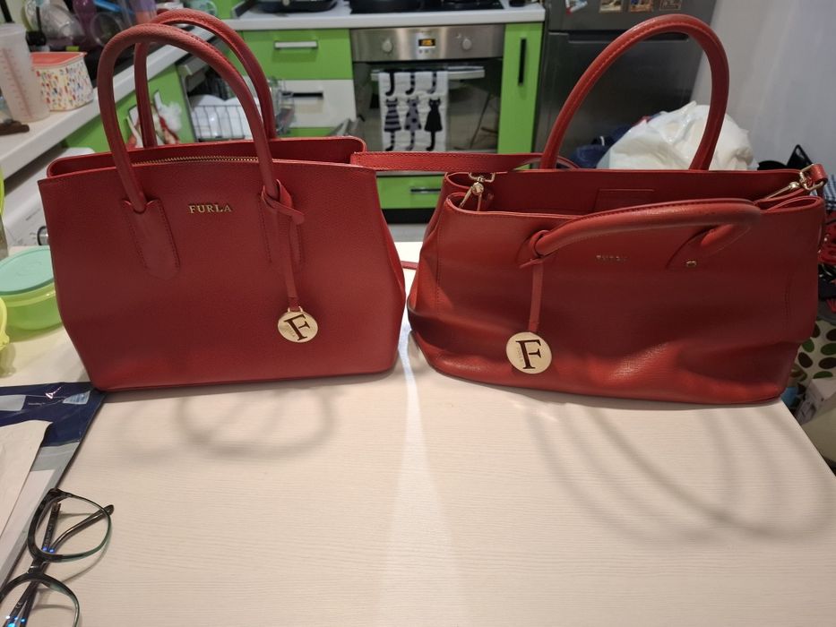 Оригинална чанта Furla естествена кожа