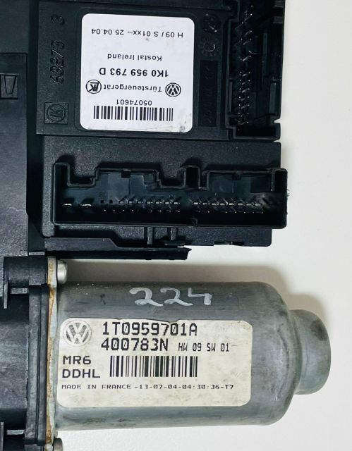 Motoras macara  geam stanga fata + modul 1T0959701A/1K0959793D Seat A