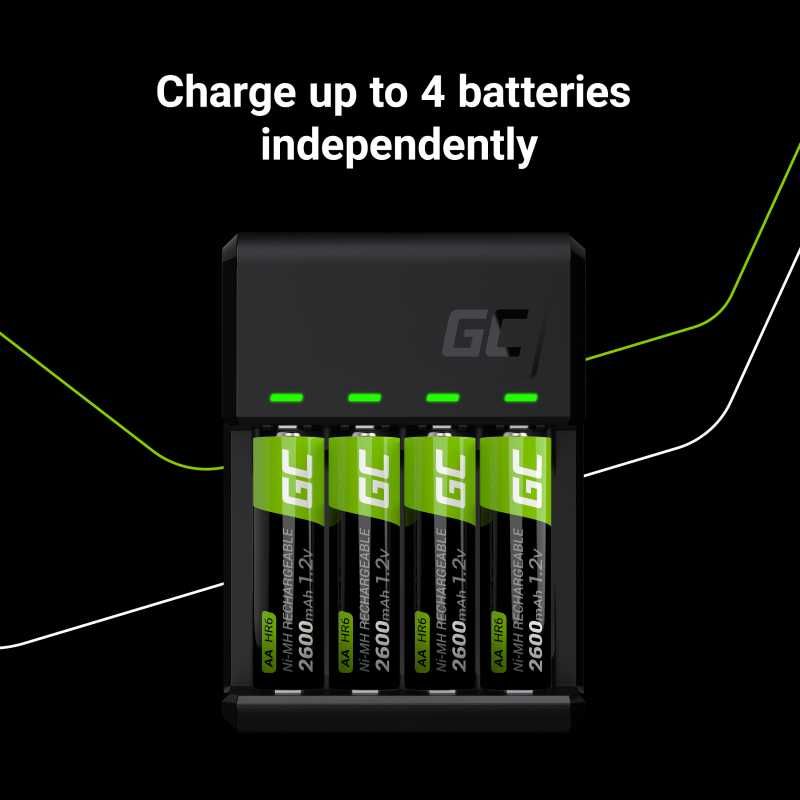 GreenCell зарядно за батерии AA / AAA