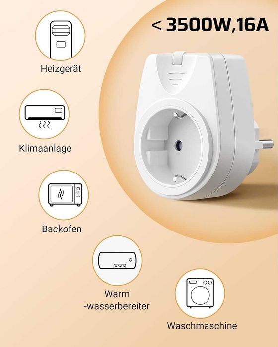 НОВИ! 2 бр Безжичен контакт с дистанционно 16A / 3500W, 30 м обхват