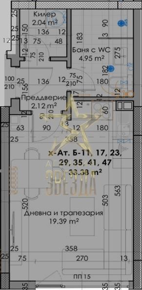 1-стаен в Пловдив-Южен площ 42кв