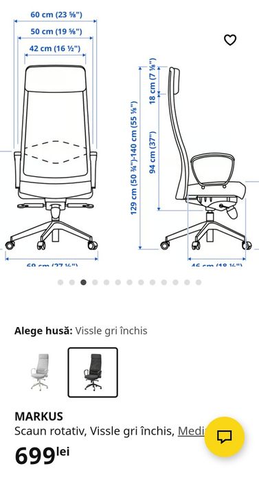 Scaun birou rotativ Markus