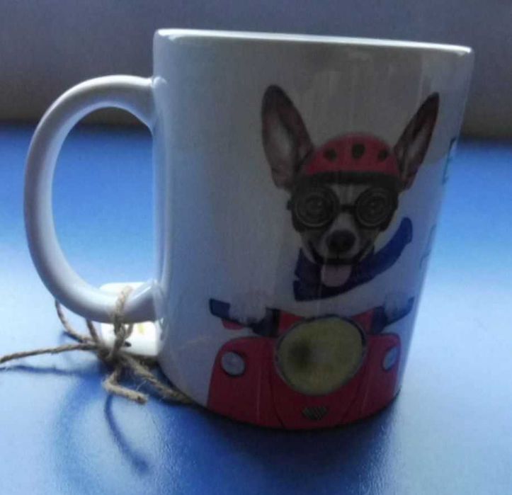 Керамична чаша с надпис „Време е да не ми дреме“ – подарък шега, 3 лв