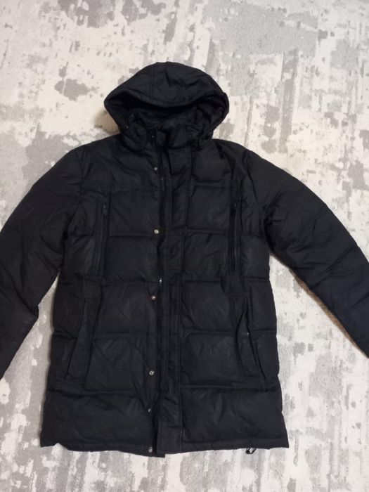 Мужская черная зимняя куртка 48 размер