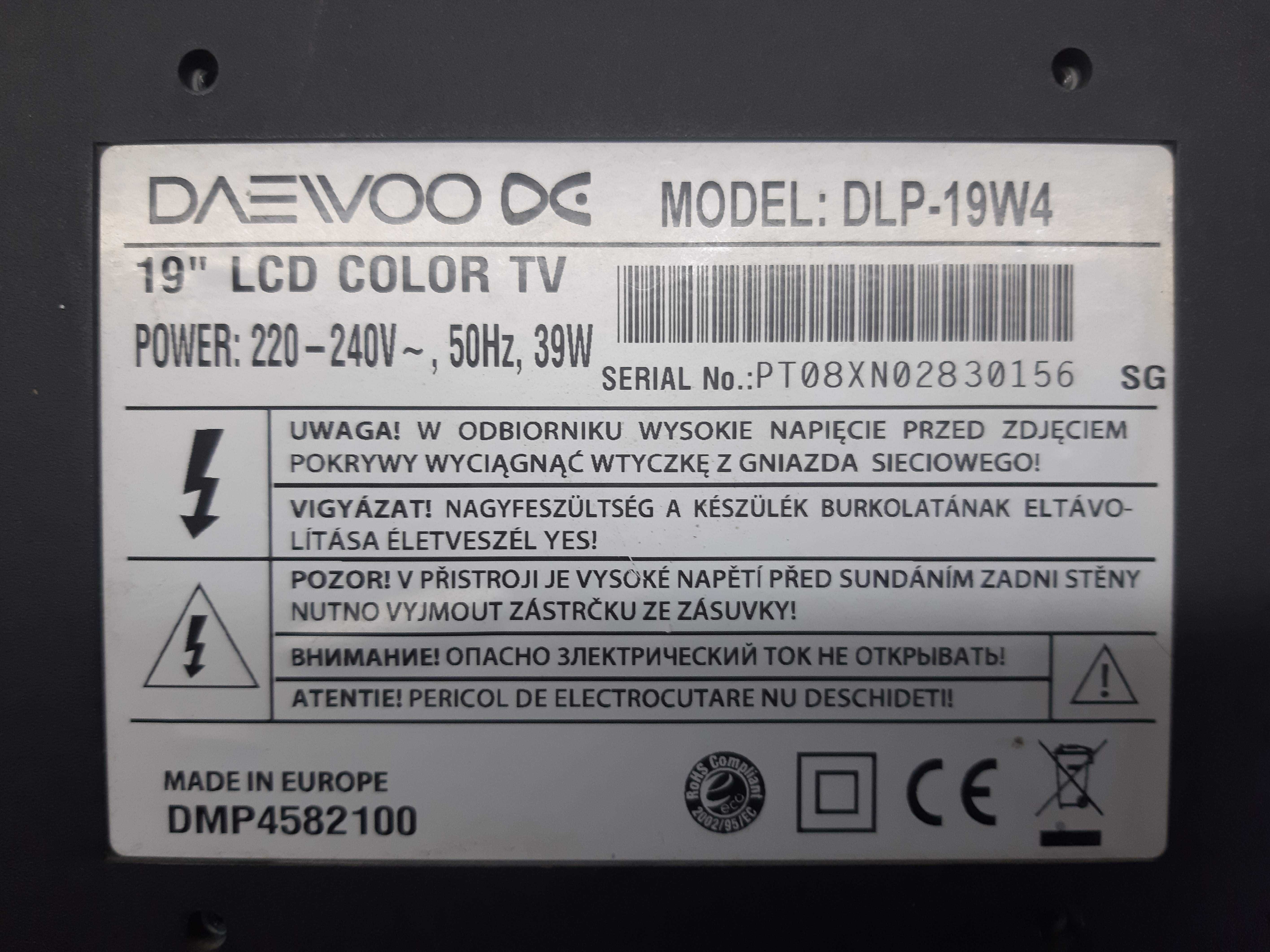 Televizor-Monitor Daewoo DLP-19W4