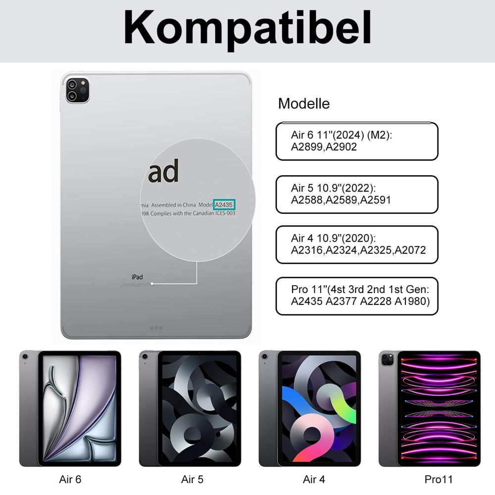 SENGBIRCH Кейс с магична клавиатура M2 за iPad Air 11”/iPad Pro 11"