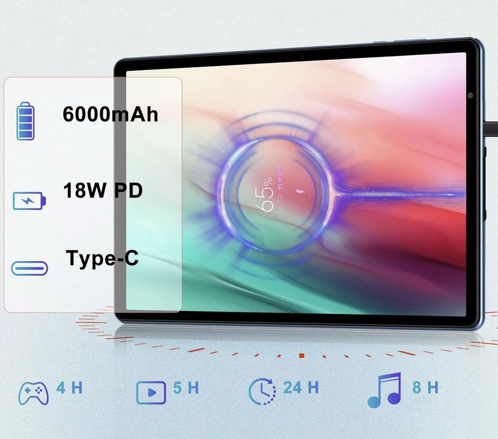 НОВ!!! Таблет Biegedy B22, Octa-Core, 10.1", 20GB RAM, 128GB, Blue