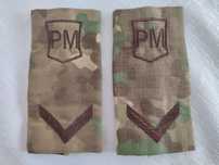 Pereche grade fruntaș terestru cu emblemă PM