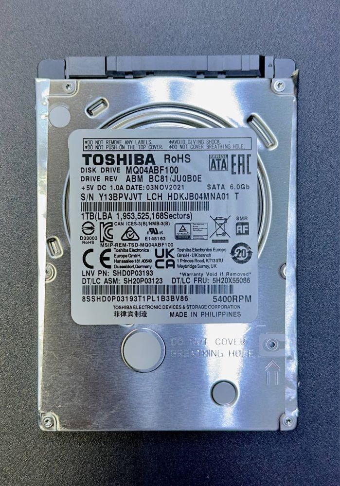 Жесткий диск Toshiba 1TB 5400rpm