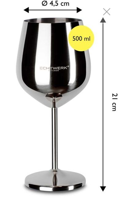 Echtwerk метални чаши за вино (идеални за сватба,къмпинг,път, подарък)