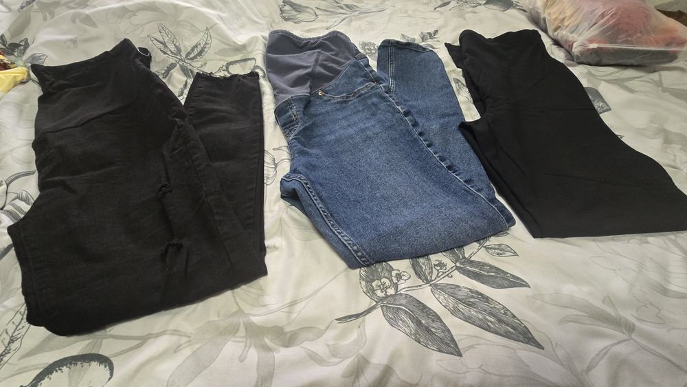Дънки за бременни H&M и клин Soon Mama за бременни Размер L XL Лот