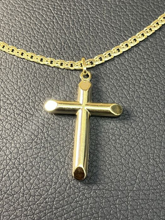 Златен Ланец кръст синджир krast ланче 14 к 585 gold zlato lanec lance