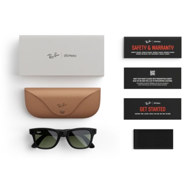 Ray-Ban Meta Wayfarer Matte Black Clear Lens Size 53 Large (GEN2)