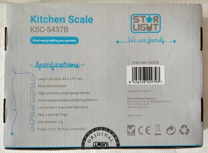Домашна кухненска везна Star-Light до 5 кг, с LCD дисплей