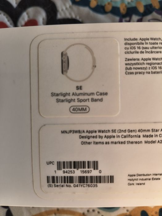 Ceas Smartwatch Apple Watch SE2 ca nou nepurtat la cutie plus curele