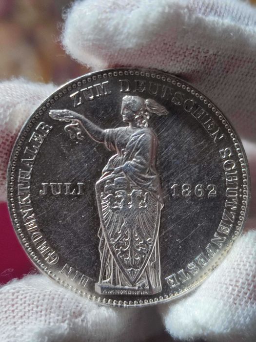 1 талер 1862 г. Франкфурт, Германия (сребро)
