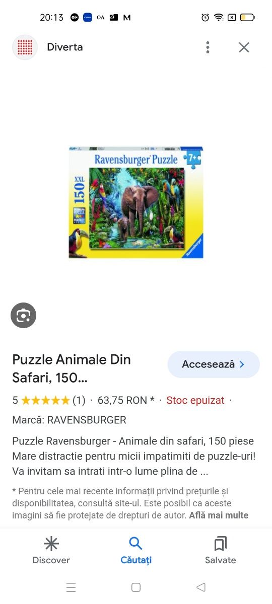 Puzzle 150 piese, 7+, Ravensburger