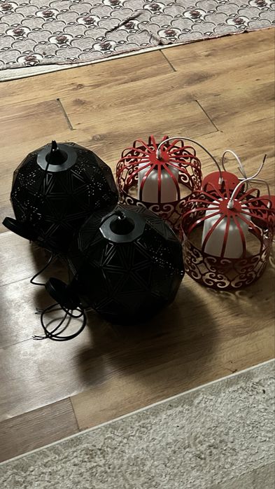 Люстра красный и черный в хорошем качестве