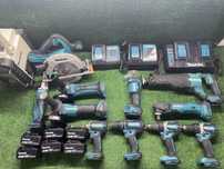 Makita 18v ъглошлайф/винтоверт/саблен трион/радио/батерии/зарядно