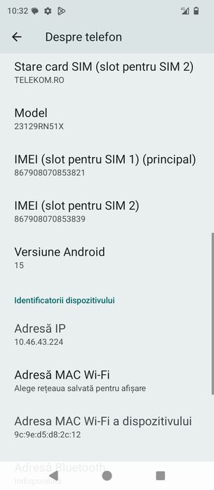 Redmi A3 4/128gb android 15 dual SIM liber de rețea perfect funcțional