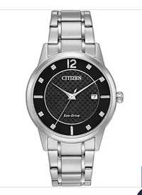Citizen Men's Eco-Drive Diamond Watch with Black Dial AW1231-82G