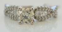 Inel aur 14k model "infinity" cu diamante 1.40ct