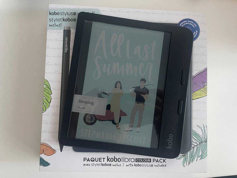 Kobo Libra Colour ca nou cu Kobo Stylus 2, husa si folie incluse