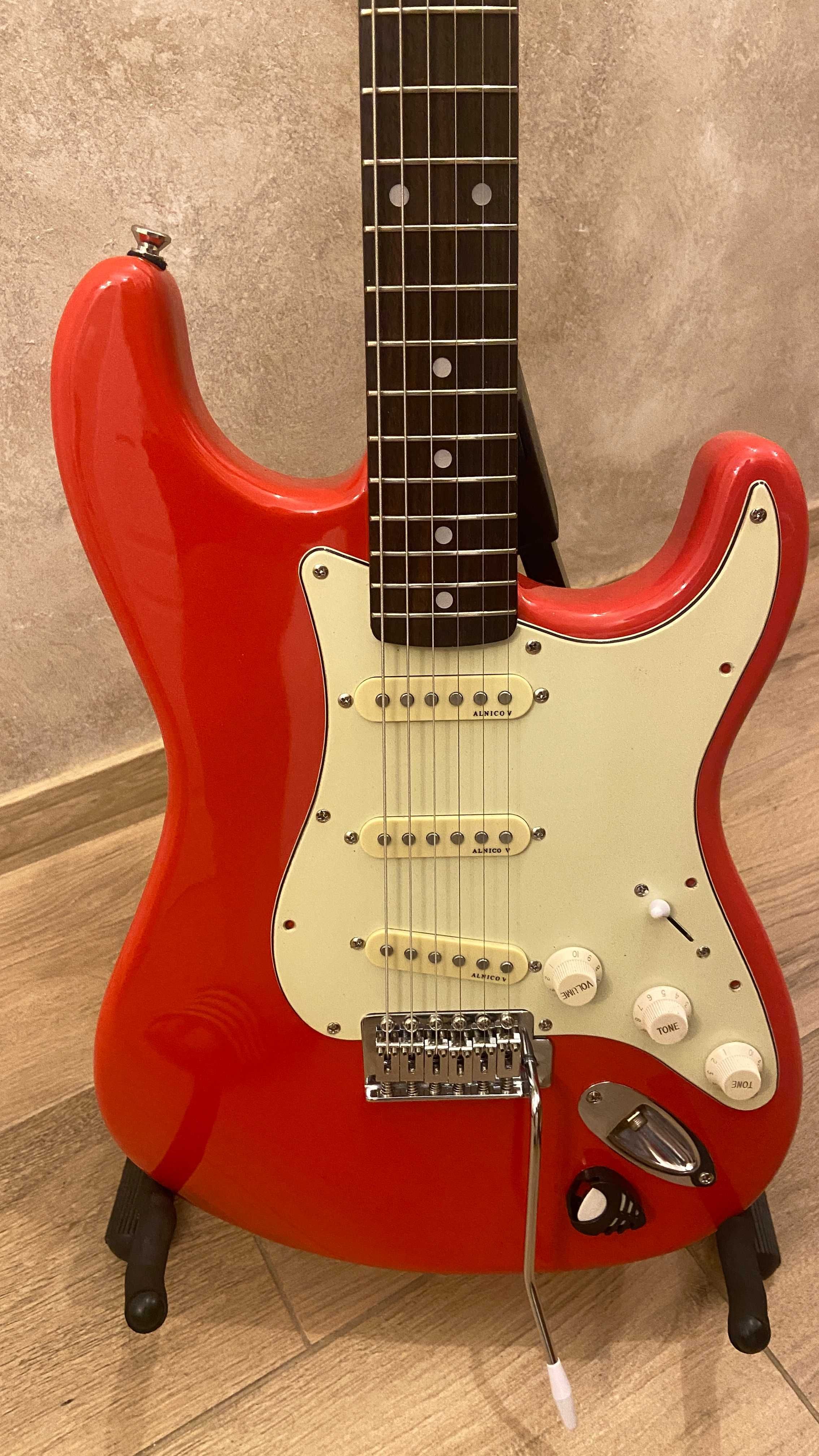 Китара стратокастър 1990’s Made In Japan Red Squier Stratocaster