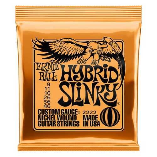 Set corzi chitara electrica Ernie Ball 2222 Hybrid Slinky 009 – 046