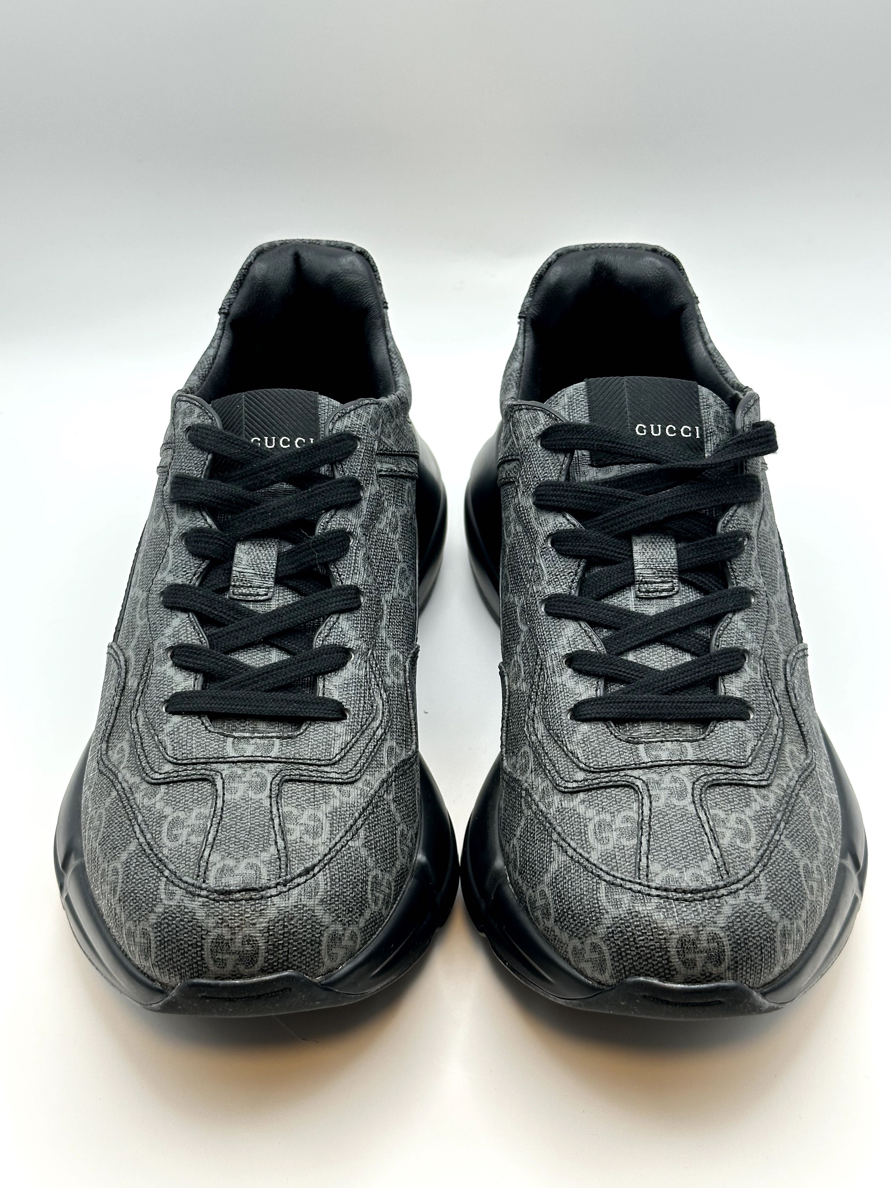 Gucci Rhyton Full Black Multilogo Sneakers