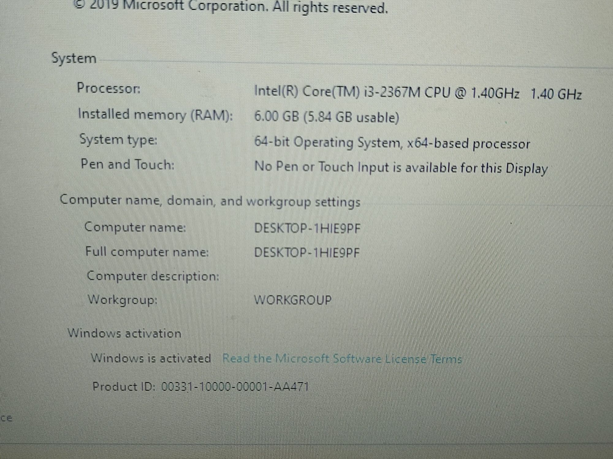 Laptop Acer M3-581 - i3-2367M/ 6gb RAM/ 128gb SSD + Loc Gol HDD