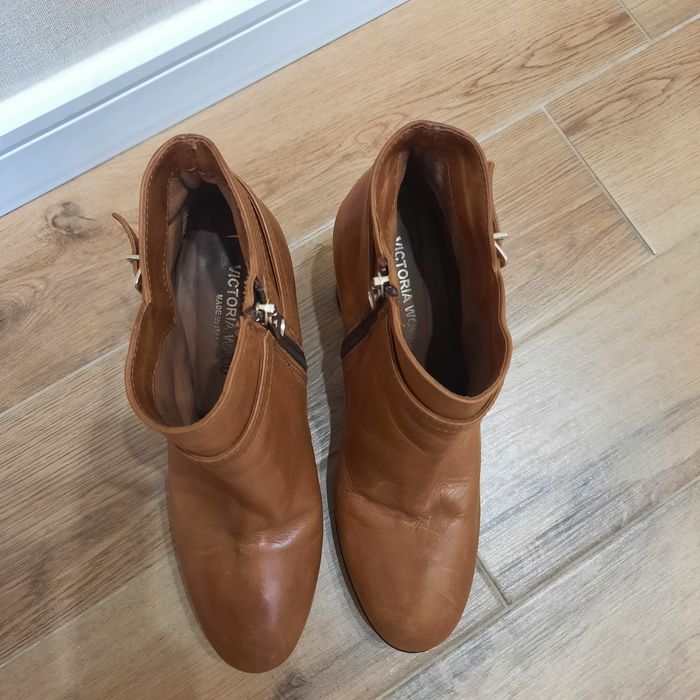 Италиански кожени боти VICTORIA WOOD 37 и 1/2