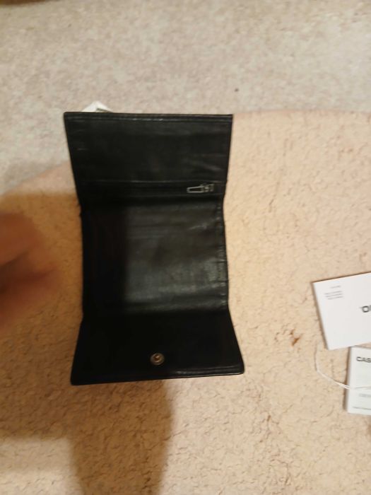 portofel mini din piele naturala- bancnote euro