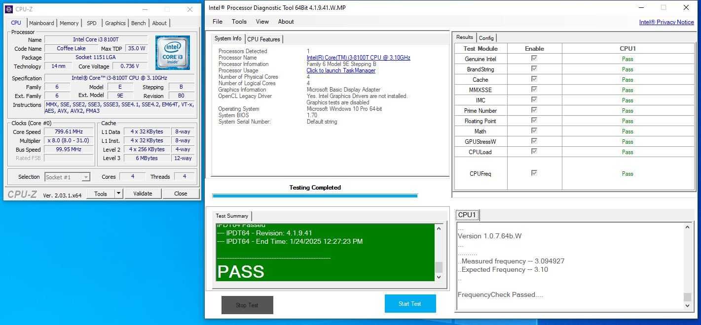 Procesor I3 8100T consum mic SR3Y8