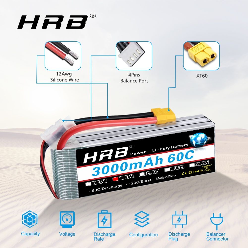 Kaspi RED | HRB 2S 3S 4S литий полимерный Аккумулятор для Дронов и тд