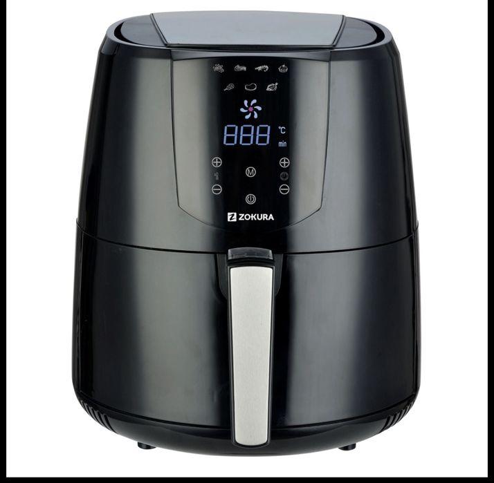 Friteuza cu aer cald Airfryer, Air fryer, 3,2 L, 1400 W - Zokura