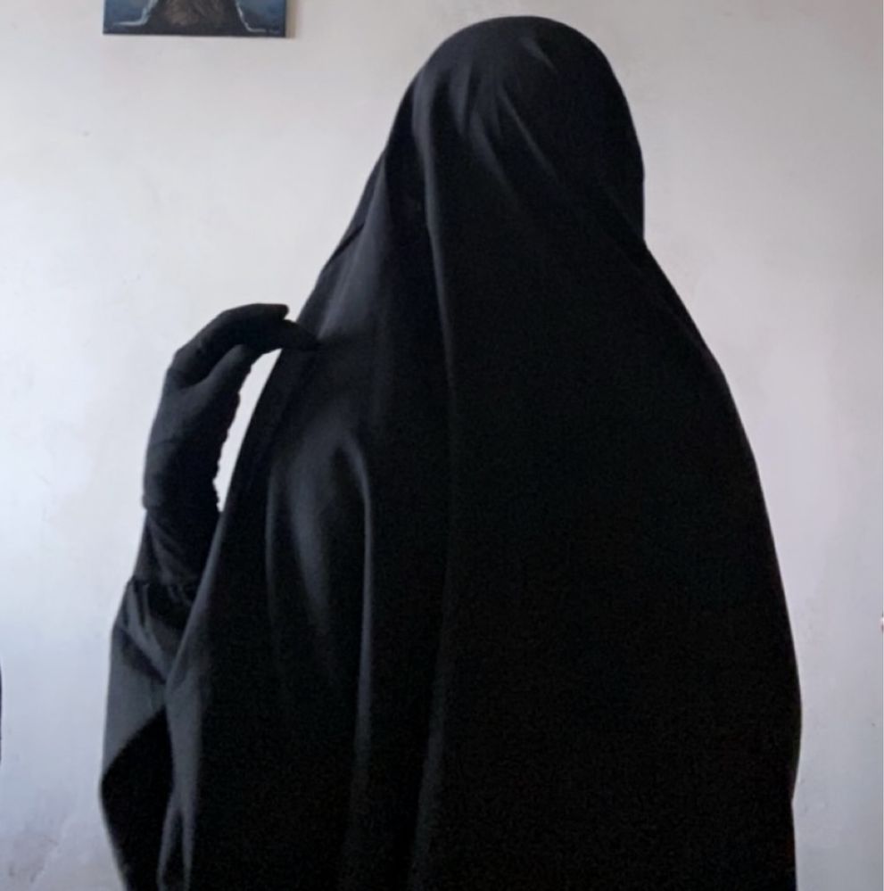 намазник, черная издаль с химаром (хиджаб/бурка/никаб/джильбаб)