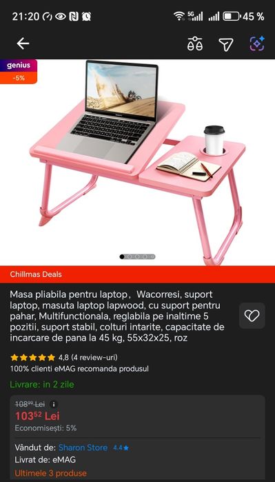Masa pliabila pentru laptop!