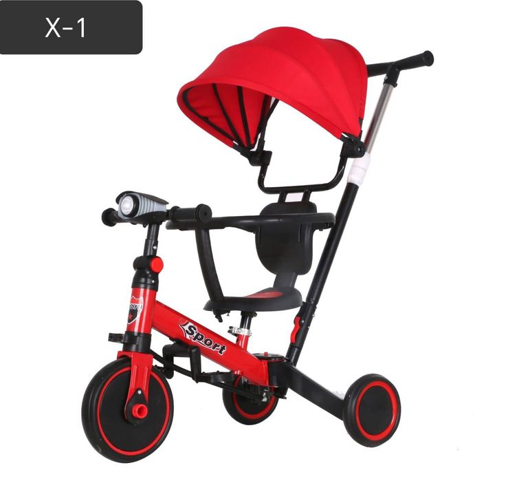 Трёхколёсный велосипед SPORT X1 красный,черный