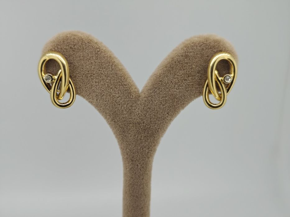 Cercei aur 18k 3.10gr cu diamante naturale (r)