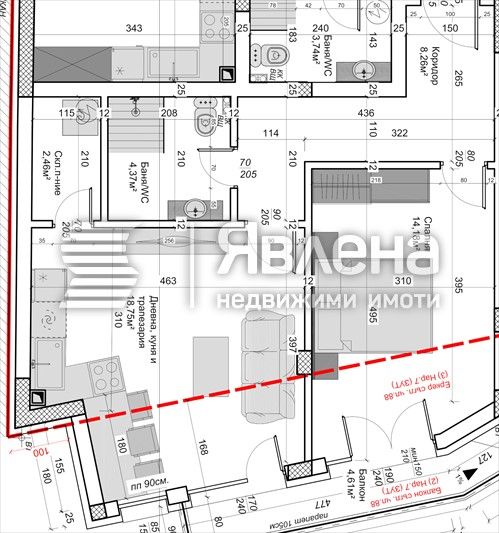Двустаен апартамент  Погреби