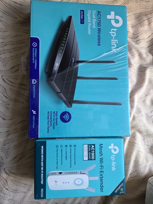 TP-Link Archer C7 AC1750 и Mesh Extender RE550 AC1900