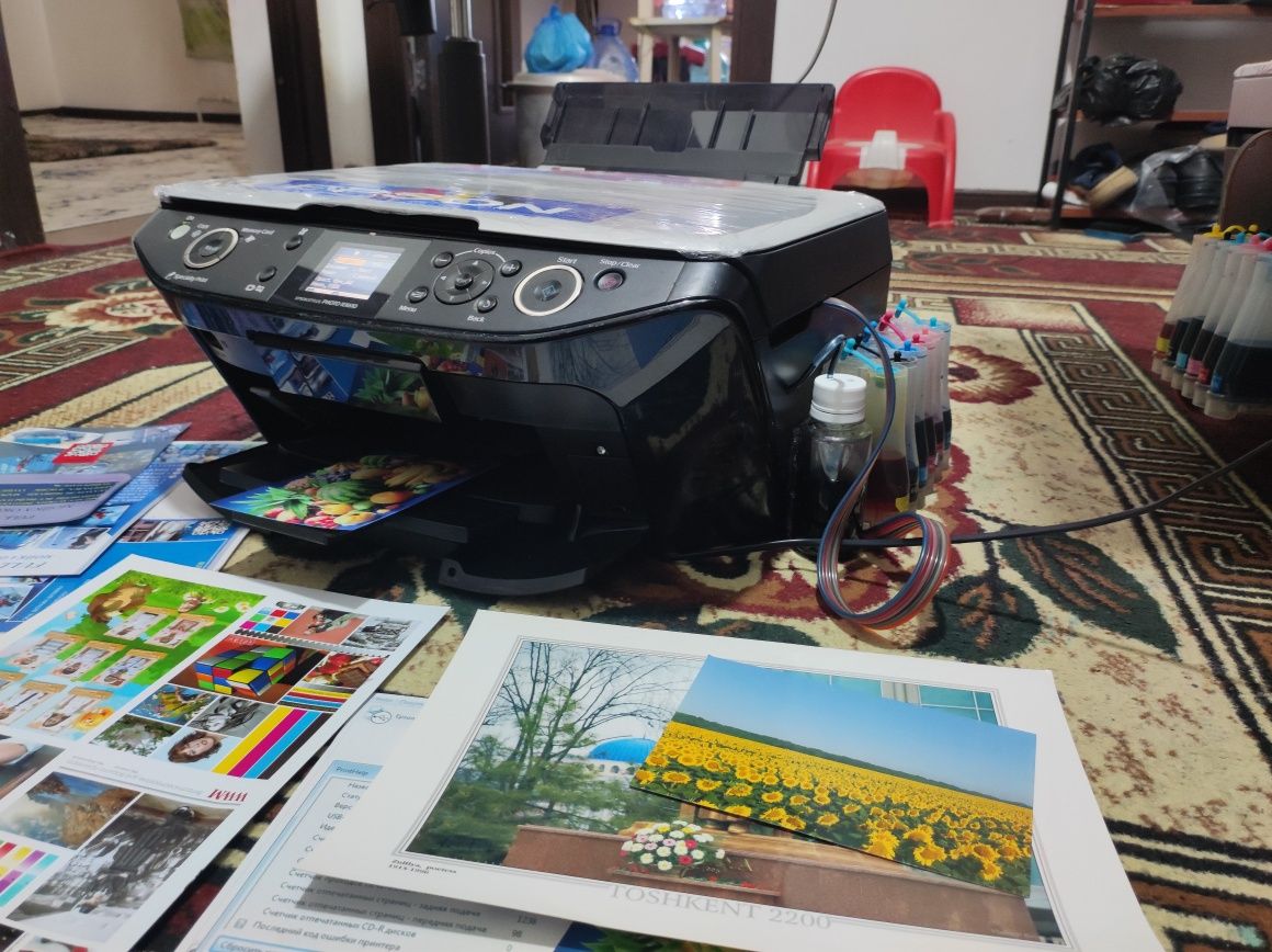 Epson Rx 610 trivadnom-kopiya skanerli 6 ta rangli printr. Dyuzi 100%