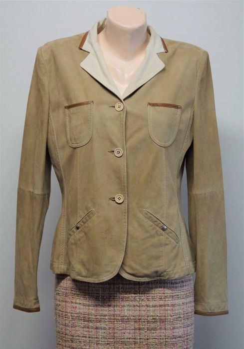 Jacheta Brunello Cucinelli piele intoarsa marimea 46