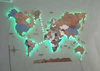Мировая Карта с Подсветкой