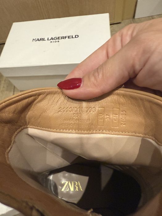 Продавам кожени боти Zara