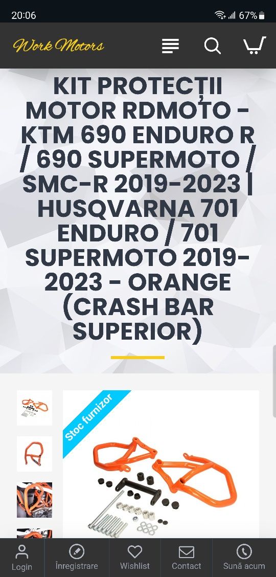 Vând crashbar KTM 690 enduro/supermoto an 2019-2024