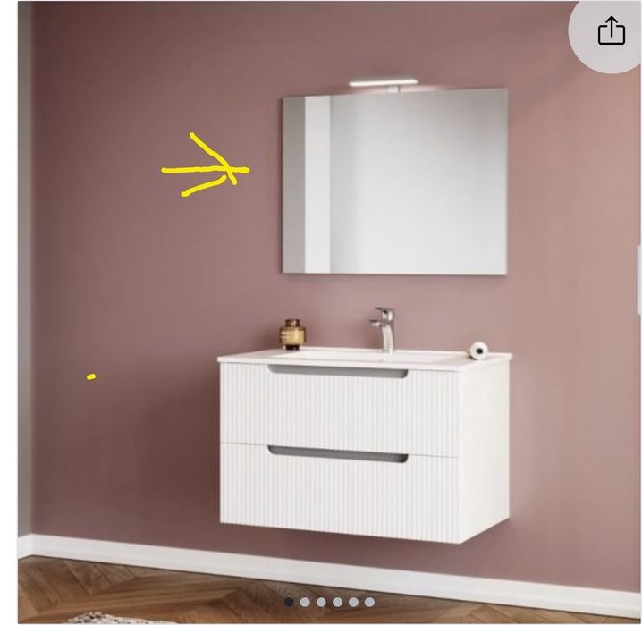 Oglinda si lampa set mobile baie Ibiza