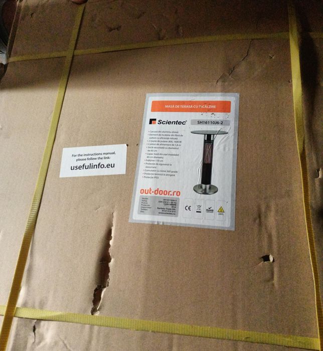 Masă de terasă cu încălzire